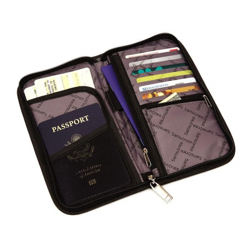 Portofel Samsonite RFID Zip Close Travel Negrii | OZI80V-118