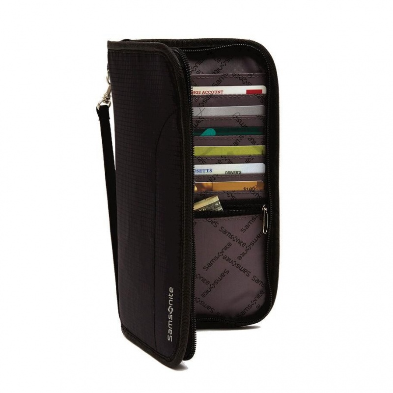 Portofel Samsonite RFID Zip Close Travel Negrii | OZI80V-118