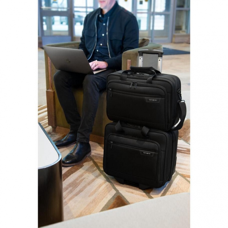 Servieta Samsonite Clasici Business 2.0 Wheeled Business Negrii | KIX25X-725