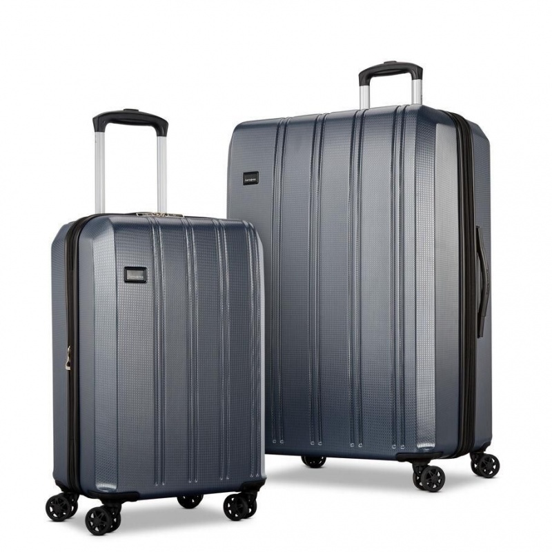 Valiza Samsonite Carbon X 2 Piece Set (CO/L) Albastri | DIX86I-444